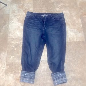 Denise Gilman embellished capris Dg2 size 16 in gray shape